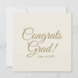 Glückwunschs grad gold creme benutzerdefinierte Sk Karte