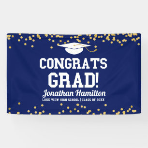 Glückwunschs Grad Navy Blue Grad Party Banner