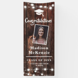 Glückwunschs Graduation Party Rustic Modern 2 - Fo Banner