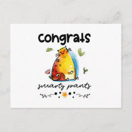 Glückwunschs Smarty Pants Cartoon Cat Postkarte
