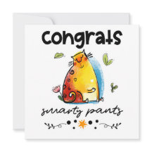 Glückwunschs Smarty Pants Funny Cat Cartoon