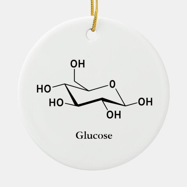 Glucose Zucker Chemie Wissenschaft Cool Keramikornament (Vorne)