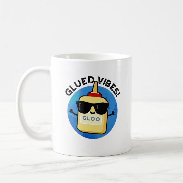 Glued Vibes Funny Glue Pub Kaffeetasse (Links)