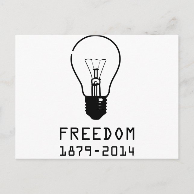 Glühbirne (BLACK LOGO) Postkarte (Vorderseite)