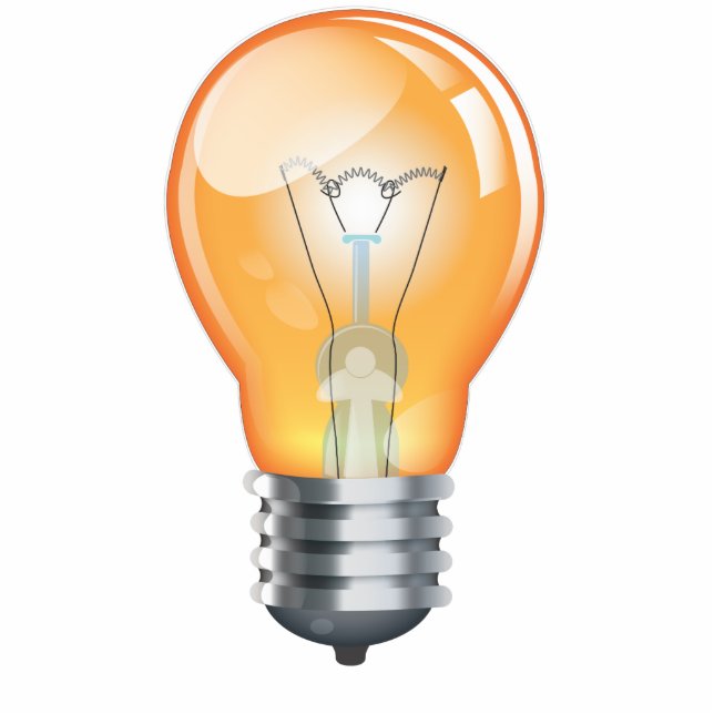 Glühbirne Freistehende Fotoskulptur (Vorne)