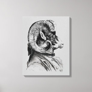 Glühbirne im Anzug Leinwanddruck