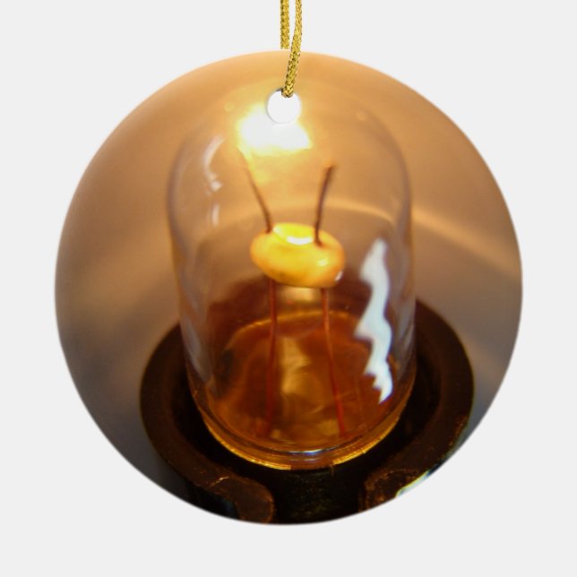 Glühbirne Keramikornament (Vorne)