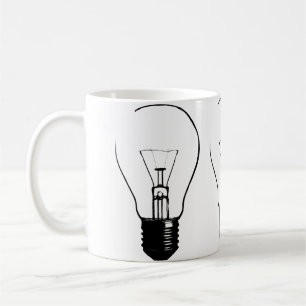 Glühbirne Leuchtmittel Grafik Lustiger Becher Tasse