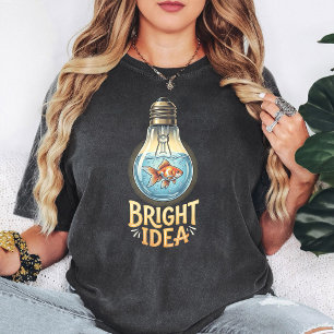 Glühbirne mit Goldfisch Bright Idea T-Shirt