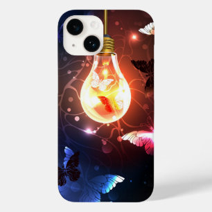 Glühbirne mit Nachtschmetterlingen Case-Mate iPhone 14 Hülle