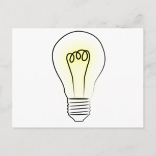 Glühbirne Postkarte