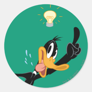Glühbirne über dem Kopf von DAFFY DUCK™ Runder Aufkleber