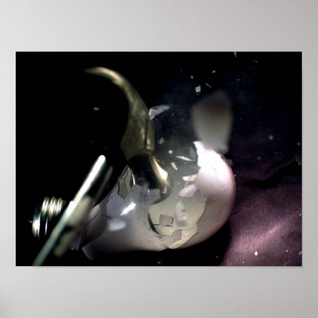 Glühbirne zerschlagen poster (Vorne)