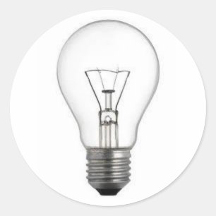 Glühbirnen-Aufkleber Runder Aufkleber