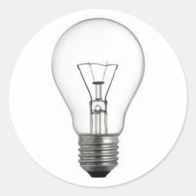 Glühbirnen-Aufkleber Runder Aufkleber (Vorderseite)