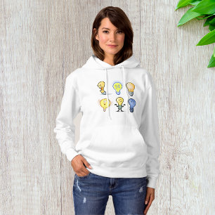Glühbirnen-Charaktere Womens Hoodie