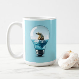 Glühbirnen-Eisberg - Eisbär in einer Glühbirne Kaffeetasse