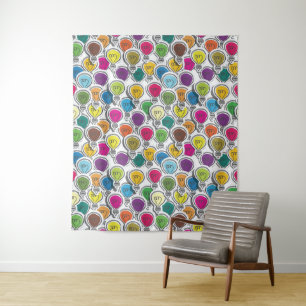 Glühbirnen Mustertapestes Wandteppich