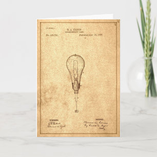 Glühbirnen-Patent von Edison Karte