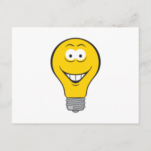 Glühbirnengesicht Postkarte