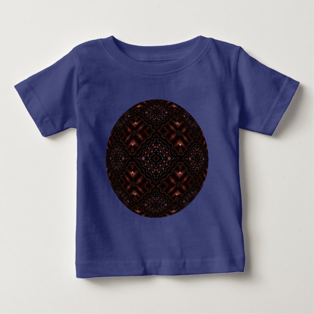Glühen Dunkelheit Kaleidoscope Mandala Baby T-shirt (Vorderseite)