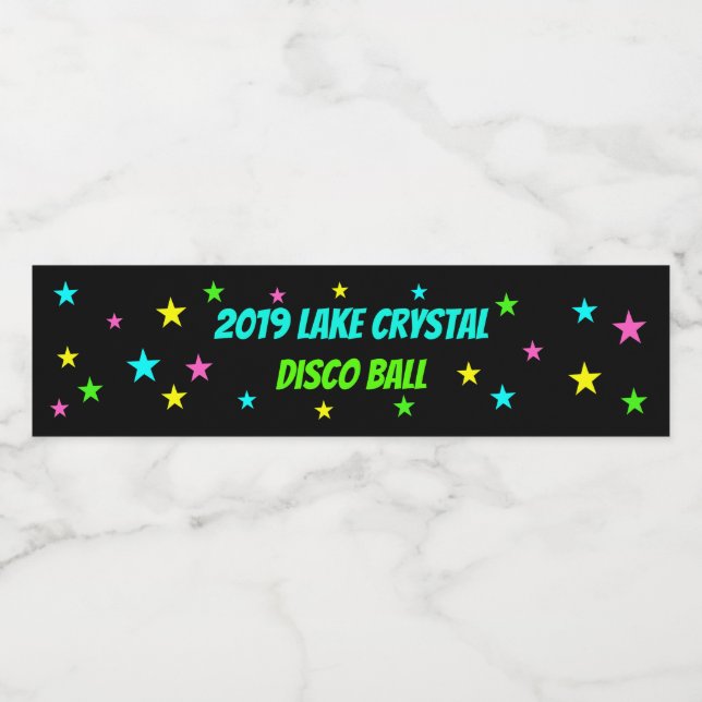 Glühen im Dunkeln tanzt Party Wasser Flasche Etike Wasserflaschenetikett (Einzelnes Label)