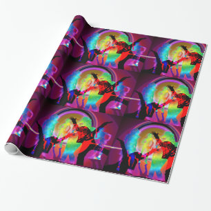 Glühen im dunklen Tanz-Party Geschenkpapier