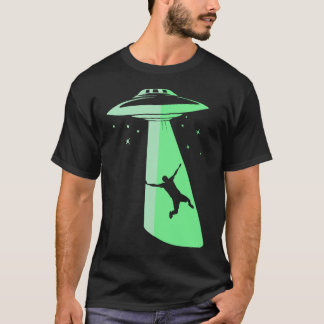 Glühen im dunklen UFO-Abduktions-NachtSci FI-alien T-Shirt