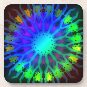 Glühen in die dunkle Kaleidoskopkunst Untersetzer