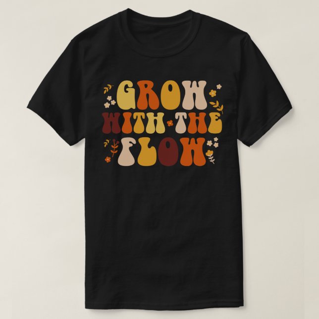 Glühen mit dem Fluss Retro florale psychische Matt T-Shirt (Design vorne)