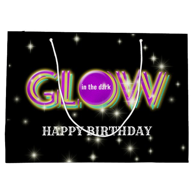 Glühen Sie in das helle bunte des Große Geschenktüte (Rückseite)