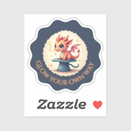 Glühen Sie sich selbst - Niedlicher Drachensticker Aufkleber