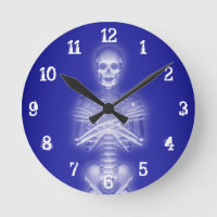 Glühen Skeleton: Wanduhr