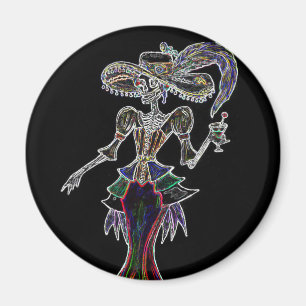 Glühen Steampunk Catrina Magnet