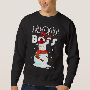 Glühen wie ein Boss Schneemann Weihnachten 4 Sweatshirt