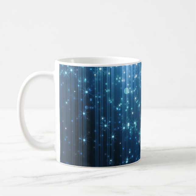 Glühend Abstrakt: Illuminierte Hintergrundkunst. Kaffeetasse (Links)