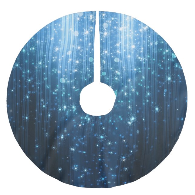 Glühend Abstrakt: Illuminierte Hintergrundkunst. Polyester Weihnachtsbaumdecke (Vorderseite)