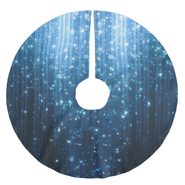 Glühend Abstrakt: Illuminierte Hintergrundkunst. Polyester Weihnachtsbaumdecke (Vorderseite)