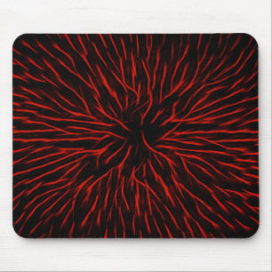 Glühend rotes heißes Feuer Funken Abstrakt Mousepad