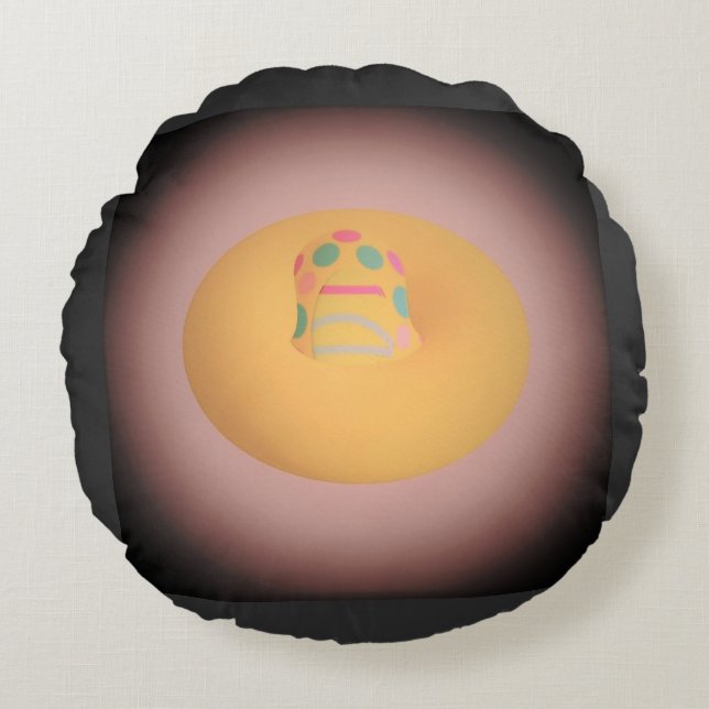 Glühend wie ein Design aus Sonnenlicht Rundes Kissen (Vorderseite)