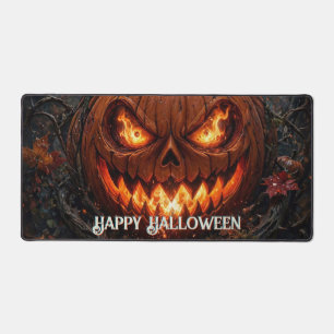 Glühendäugiger Kürbis Frohes Halloween Herbst Schreibtischunterlage