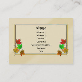Glühende Ahorn-Blätter Visitenkarte