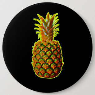 Glühende Ananas Button