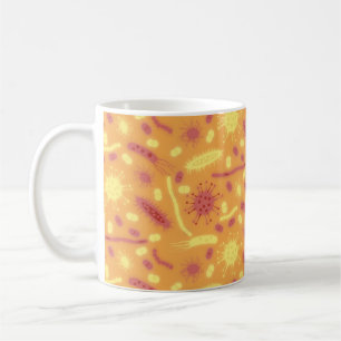 Glühende Bakterien Mikroorganismus orange Kaffeetasse