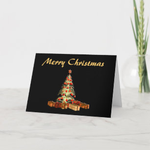Glühende Bäume frohe Weihnachten