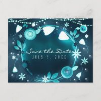 Glühende Blume Night Garden Hochzeit Save the Date