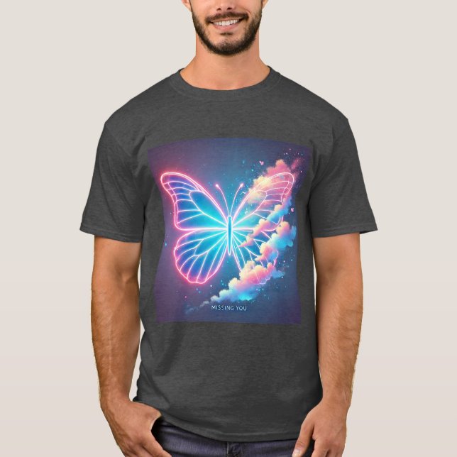 Glühende Butterfly Liebe Mens Tshirt (Vorderseite)