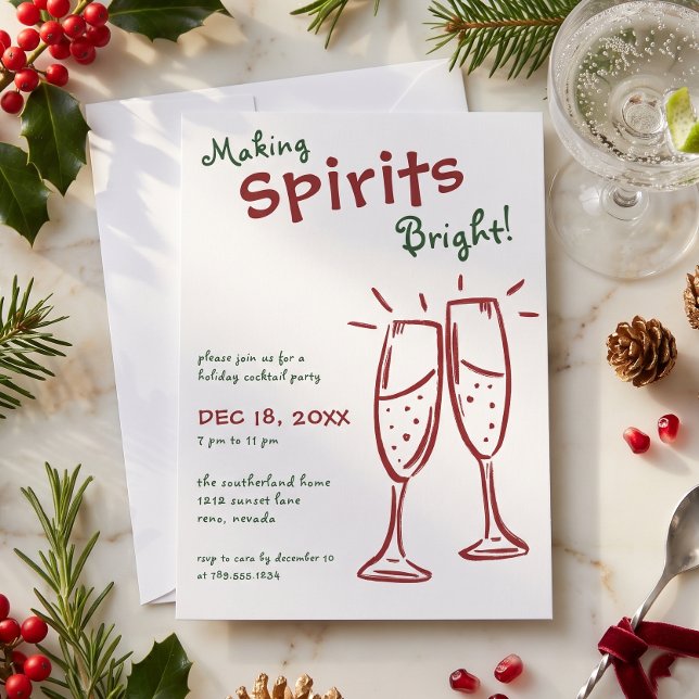 Glühende Champagner-Weihnachtsfeier Einladung (Von Creator hochgeladen)