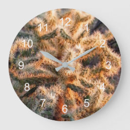 Glühende Cholla Große Wanduhr