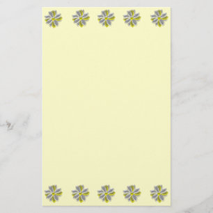 Glühende Daisy-Blume Blumenschrift Briefpapier